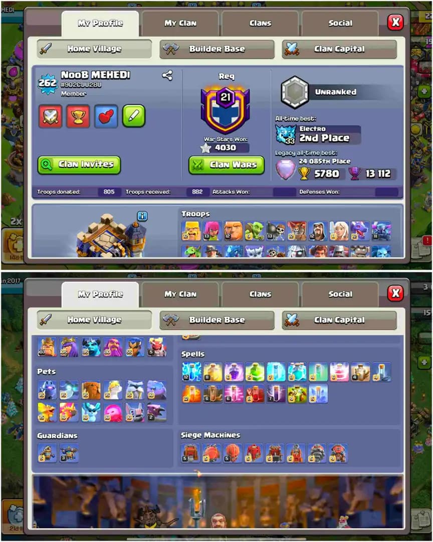 [TOP BEST DEAL] TH18 NEAR MAX | MAX WALL | ALMOST 5 HERO MAX | 6 EPIC MAX | NC YES | 4030 WS | MAX DFC | XP-262 | FULL ACCESS