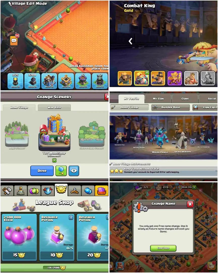 [SUPER BEST DEAL] TH18 ALMOST MAX | 5 HERO MAX | 7 EPIC MAX | NC FREE | MAX WALL & DFC | TOY SCENERY | XP-213 | OP TROOPS | FULL ACCESS