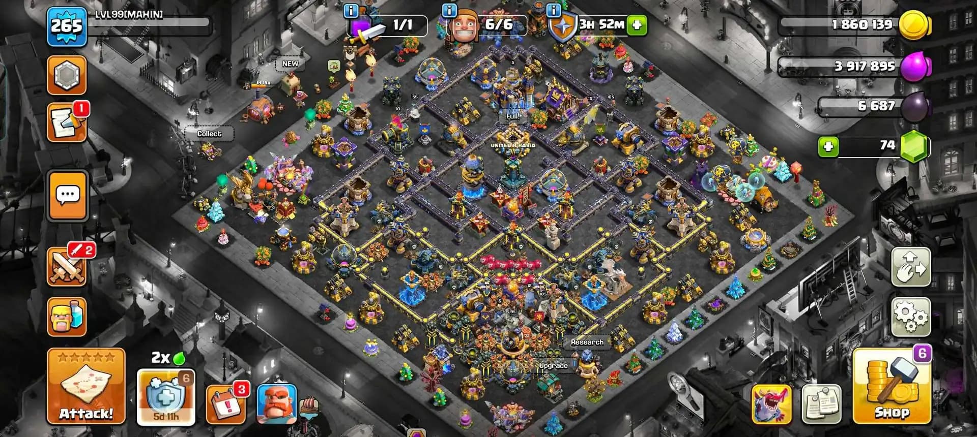 [WROLD TOP DEAL] TH18 ALMOST MAX | DARK DAYS SET | 5 HERO MAX | 5 EPIC MAX | B.B MAX | FULL ACCESS | 4492 WS | MAX PROFILE