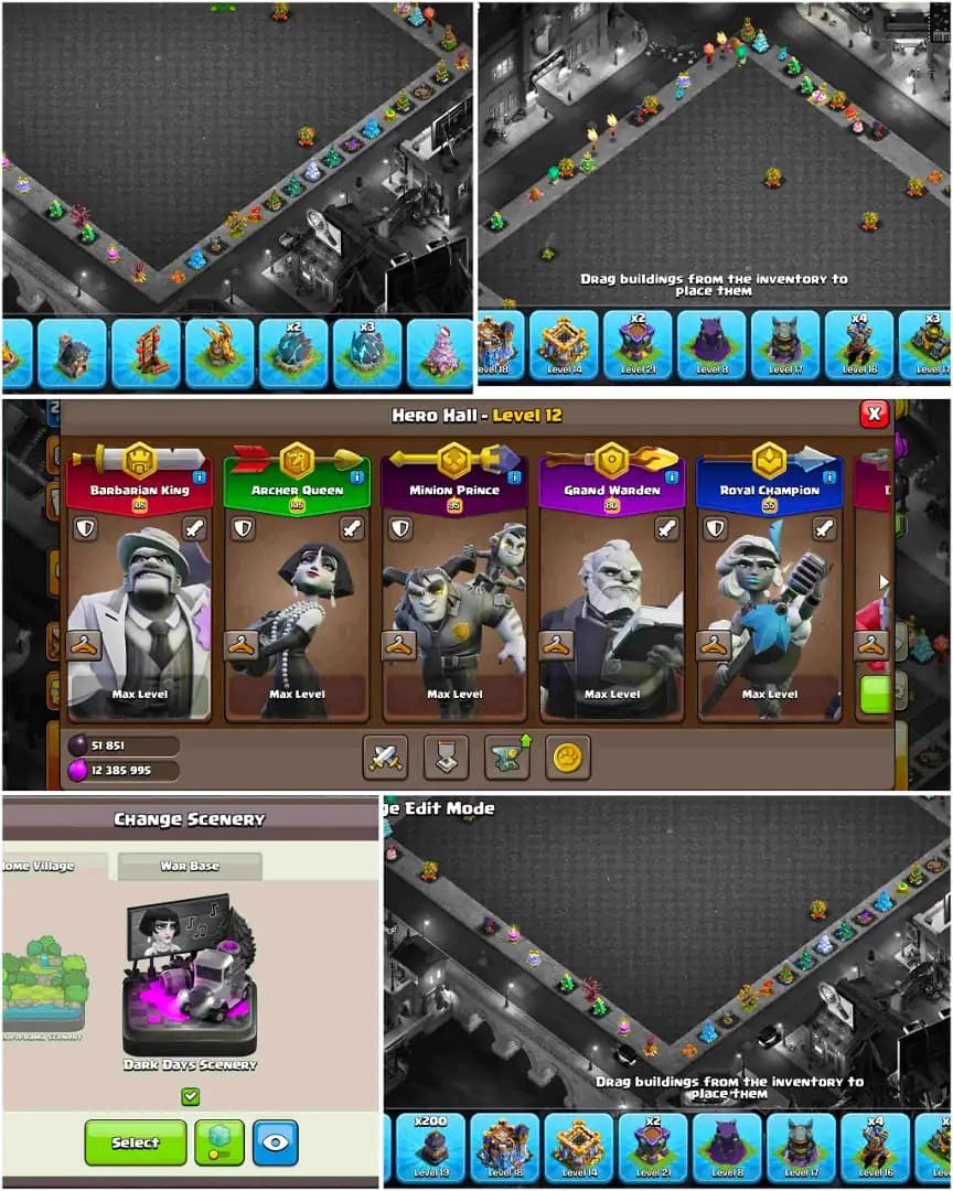 [WROLD TOP DEAL] TH18 ALMOST MAX | DARK DAYS SET | 5 HERO MAX | 5 EPIC MAX | B.B MAX | FULL ACCESS | 4492 WS | MAX PROFILE