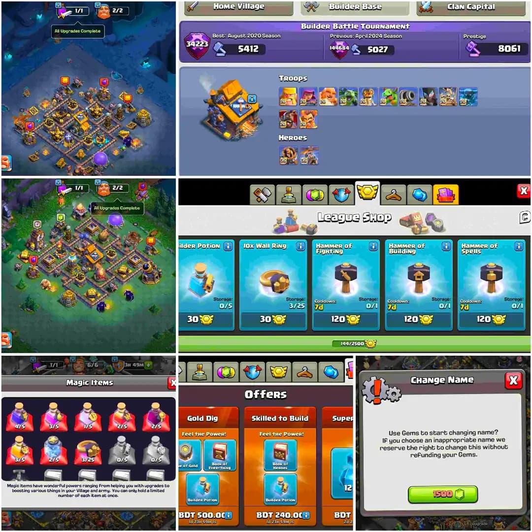 [WROLD TOP DEAL] TH18 ALMOST MAX | DARK DAYS SET | 5 HERO MAX | 5 EPIC MAX | B.B MAX | FULL ACCESS | 4492 WS | MAX PROFILE