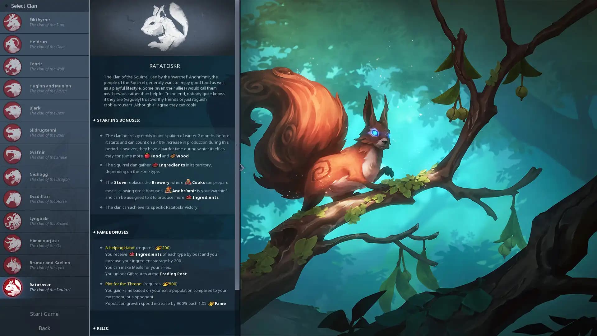 Northgard - Ratatoskr, Clan of the Squirrel media 1