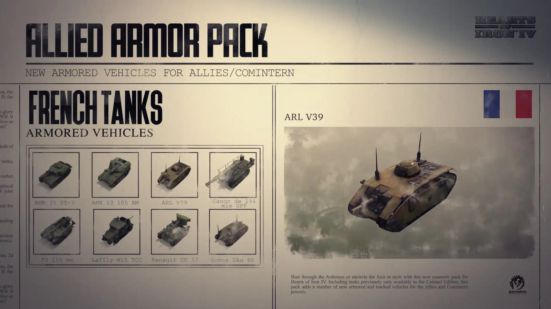 Hearts of Iron IV: Allied Armor Pack media 1