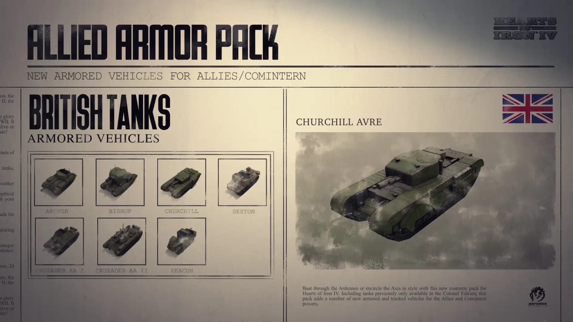 Hearts of Iron IV: Allied Armor Pack media 3