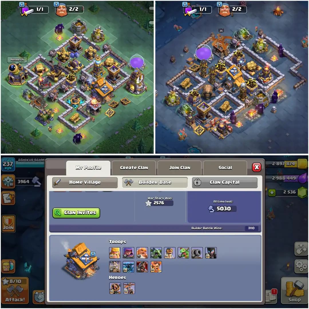 TH17 NEAR MAX | GG MAX | B.B MAX | 2576 WS | HEROES: 82-98-71-71-45 | 2.5K GEMS | NC YES | XP-237 | ALL EPIC | HIGH DFC | EMAIL CHANGE AVAILABLE