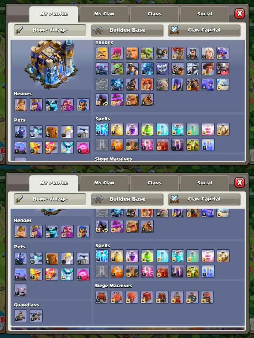 [Super Cheap] [TH-18 MAX] [8Epic MAX] [Heroes: 105-105-95-85-55] [Max Troops] [NC YES] Xp-237 | iTEMS [FULL ACCESS]