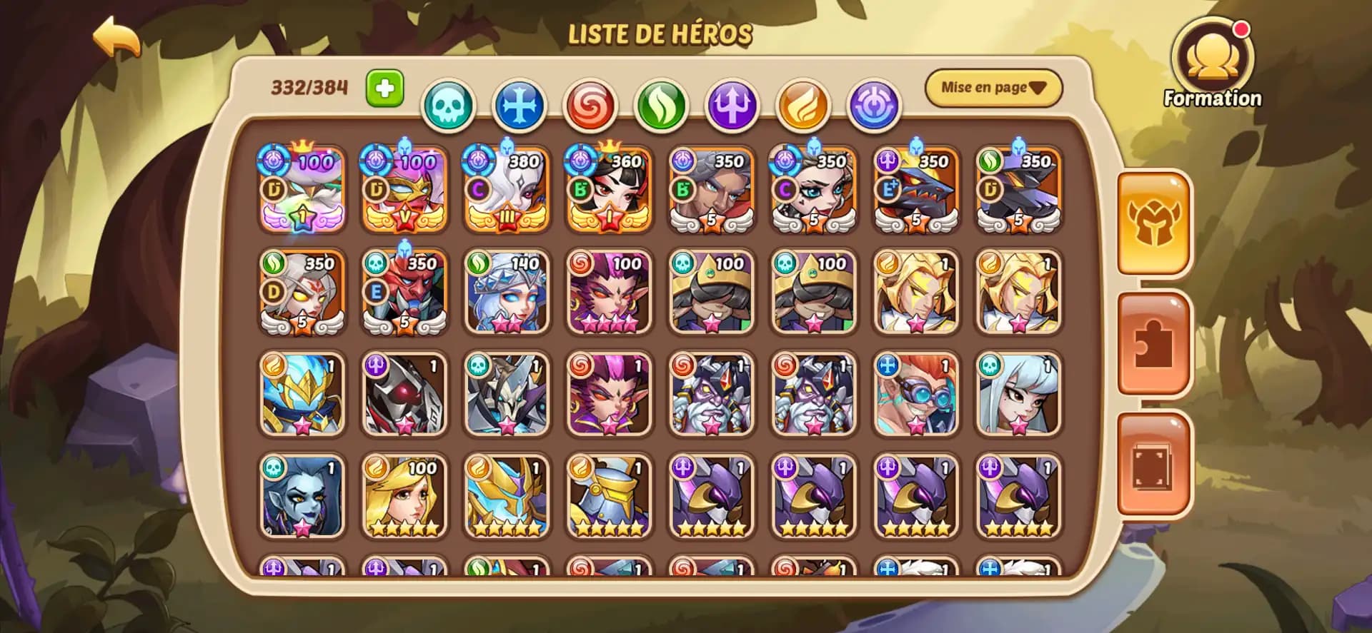 IOS | LVL265 | VIP 3 | 6 Void heroes + 11E5 | 350M Power