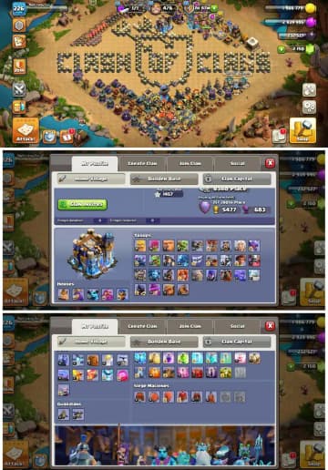 [Cheapestl TH 18 ➤3 HERO MAX ➤Max Equipments ➤Heros: 100/105/82/80/55 ➤20× Hero Skin ➤280+ Cwl Madel [QUICKLY DELIVERY] - Global