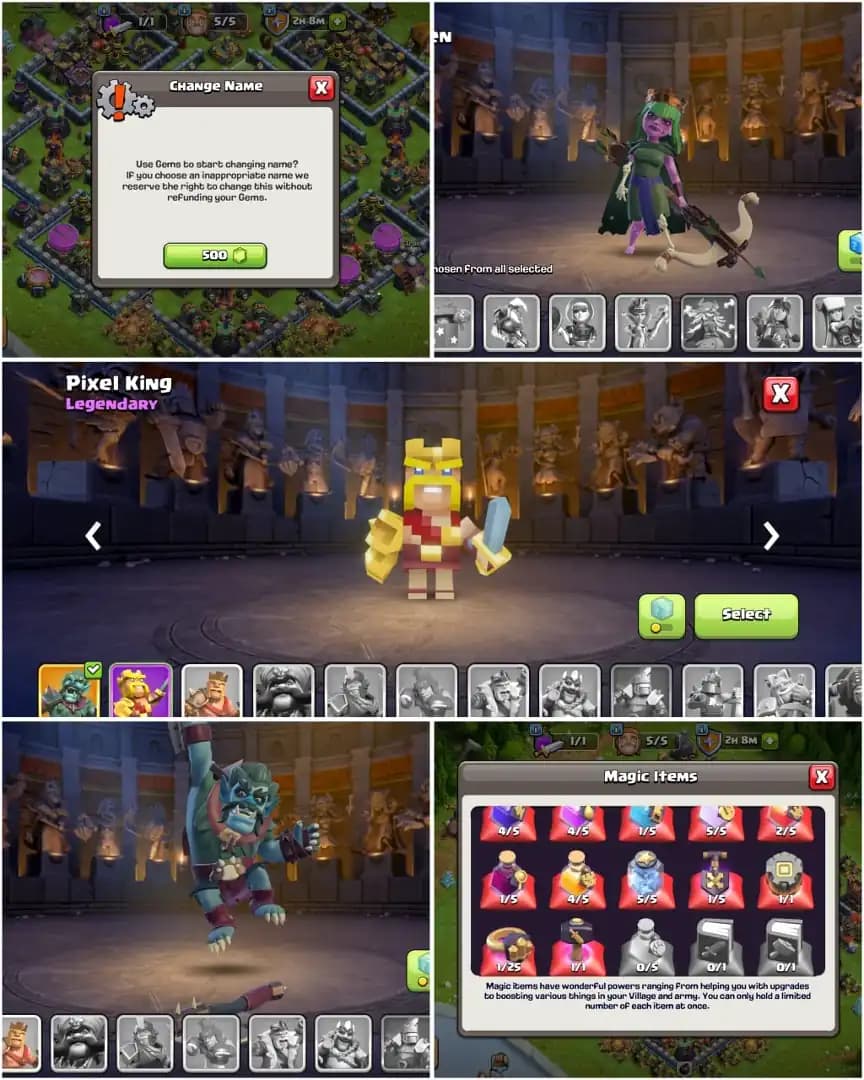 [EPIC:SN+SB+FB+EB] TH16 NEAR MAX | DARK WALL | HEROES: 54/52/41/27/20 | 7X SIEGE | NC YES | HIGH DFC | XP-163 | FULL ACCESS