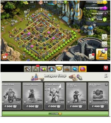 [4 Leauge Skins With War Arena]➤➤Th18 World Best➤➤Heros:80-100-78-68-46➤5.5k Gems➤772 Cwl Medals➤Clash of Dragon Scenary - Global