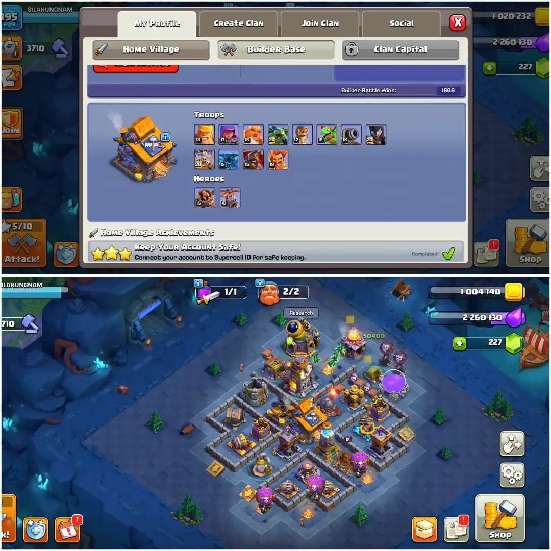 [Super Cheap Offer] Th17 Best Donation | 8x Pets | All Troops/Siege Unlock | Heroes: 32-50-44-20-14 | Nc 500 | 1057 Ws | Xp-195 | Full Access
