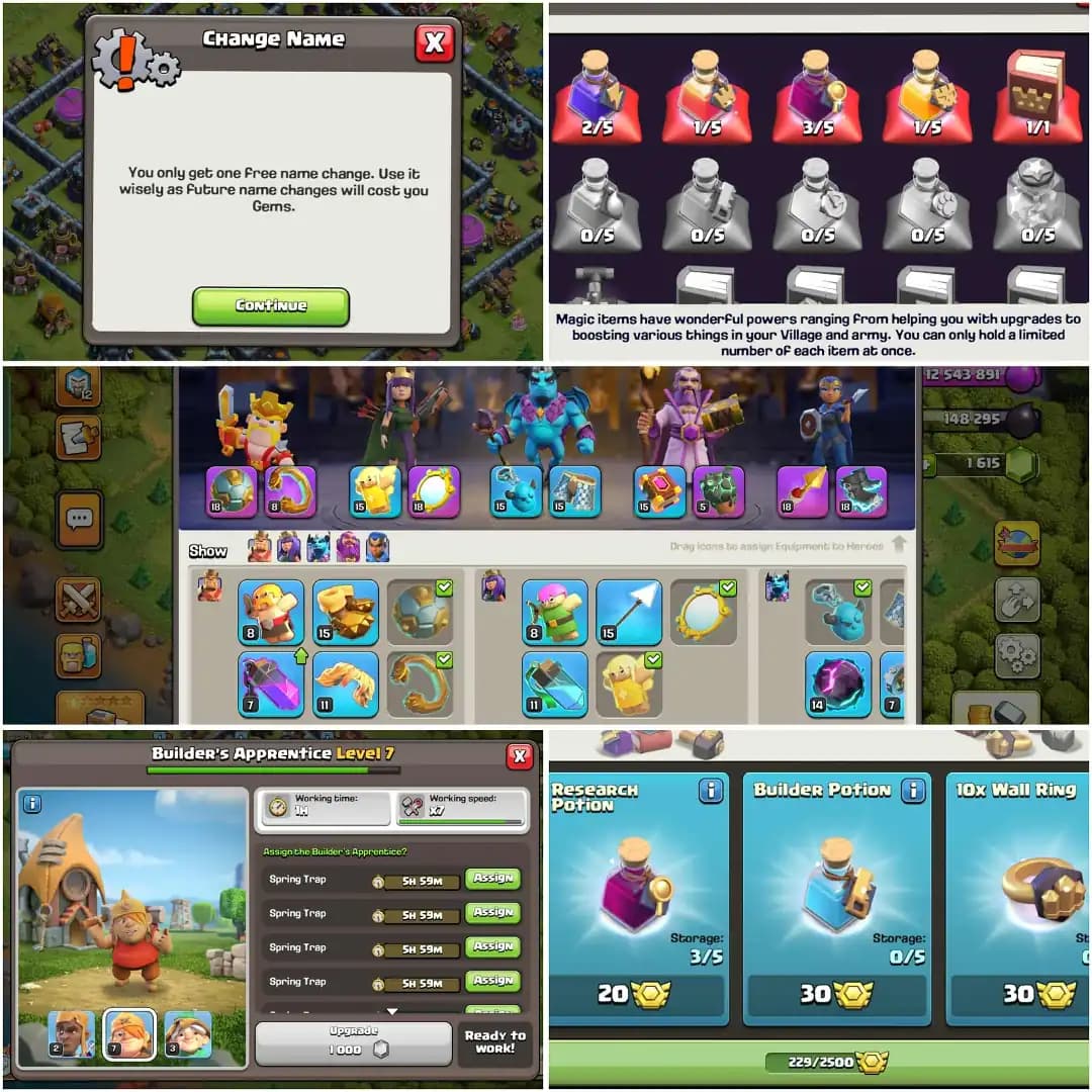MOST RARE TH 13 FULL 200% MAX ✦EVERY EPIC HIGH LEVEL✦ FREE NC✦6B✦BUILDER APPRENTICE GD LEVEL✦HERO|75|75|50|50|25 ✦ BEAUTIFUL BASE