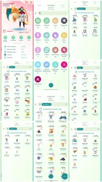 R136 | Level43 | 6 Legendary | 25 Shiny | 5 Mythical | 1 Shiny Dmax | 21 Dmax | Marshadow | Shiny Palkia | Stacked Account - Global