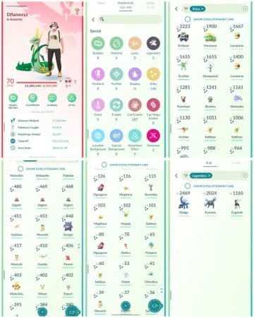 R133 | Level70 | 3 Legendary | 140 Shiny | Shiny Gengar | Kyurem | Dailga | Rare Shines Tradable | Stacked Account - Global
