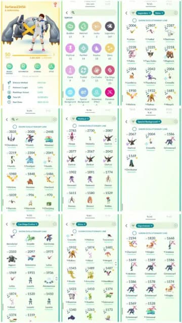 R130 | Level50 | 147 Legendary | 61 Shiny | 12 Shiny Legend | 2 Shiny Dmax Legend | 2 Hundo Legend | 16 Mythical | - Global