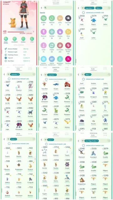 R127 | Level48 | 45 Legendary | 34 Shiny | 5 Shiny Legend | Shiny Lugia | 2 Shiny Latios | Rayquaza | Mewtwo | Mimiku Costume Pikachu | - Global