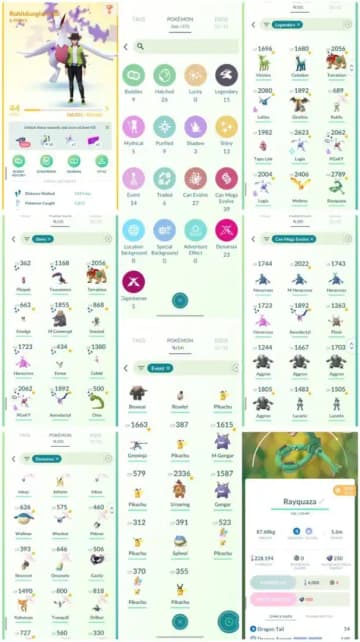 R57 | Level44 | 15 Legendary | 13 Shiny | 2 Shiny Legend | Shiny Celebi | Rayquaza With DA Move | Year 2019 Pokemons | Umbreon Hat Pikachu | - Global