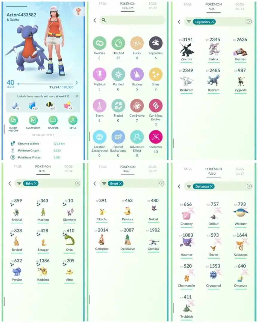 R54 | Level40 | 6 Legendary | 9 Shiny | 6 Costume Pokemons | 10 Dmax | Kyurem | Zekrom | Reshiram | Shiny Machamp | Shiny Onix |