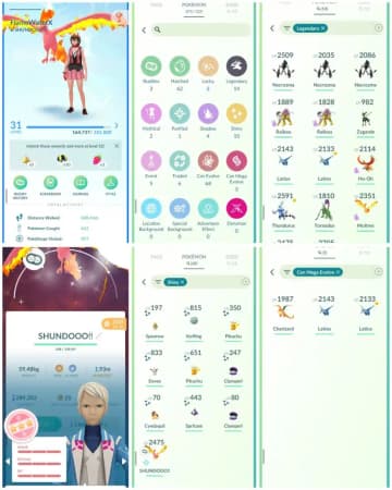 R48 | Level31 | Shundo Moltress | 14 Legendary | 10 Shiny | Mega Latios | Mega Charizard | Necrozma | 3 Costume Shiny | - Global