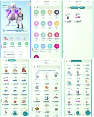 VF44 | Level49 | 46 Legendary | 36 Shiny | 2 Shiny Legend | Shadow Mewtwo | Shiny Mega Kyogre | Mega Lucario | 2 Galar Zapdos | 87 Hundo | - Global