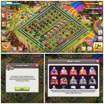 TH16 Premium Max Type : XP 209 | 5 Epic Equipments | Heroes: BK66 : AQ71 : MP51 : GW64 : RC37 | 6 Heroes Skins & Painter Scenary | Android/iOS - Global