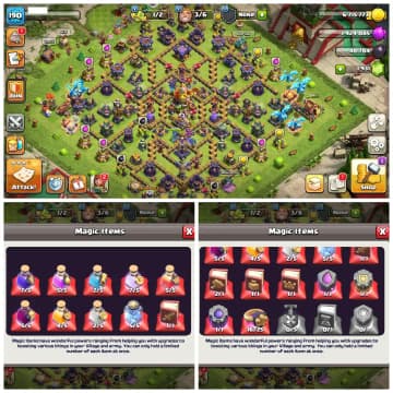 TH16 Premium Max Type | 2 Exclusive Scenaries & 10 Skins | Heroes: BK80 : AQ88 : MP55 : GW59 : RC32 | Fully Stacked& High Lvl Apprentice | Android/iOS - Global