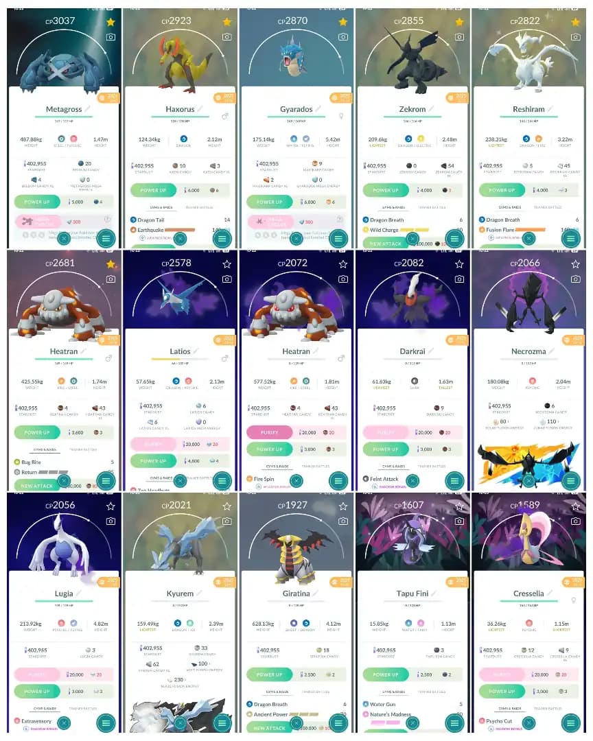 Level 41 Valor 💎 69 Legendary 💎 51 Shiny 💎 Shiny Legendary Reshiram 💎 Hundo Heatran 💎 3 Special BG 💎 All Tradable