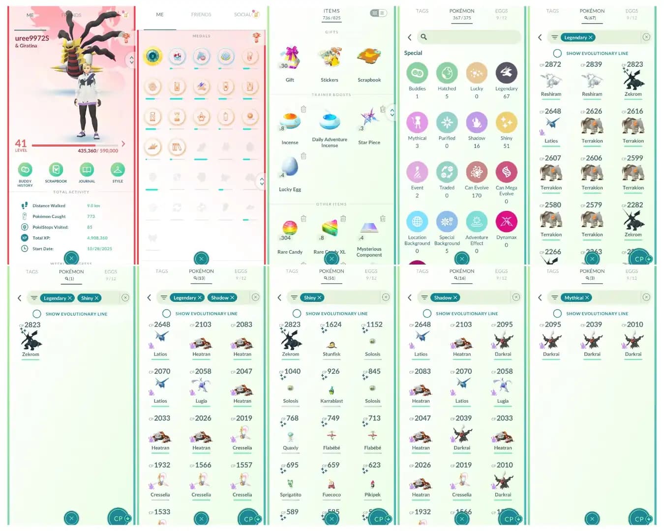 Level 41 Valor 🏆 67 Legendary 🏆 51 Shiny 🏆 Shiny Legendary Zekrom 🏆 13 Shadow Legendary 🏆 5 Special BG 🏆 All Tradable