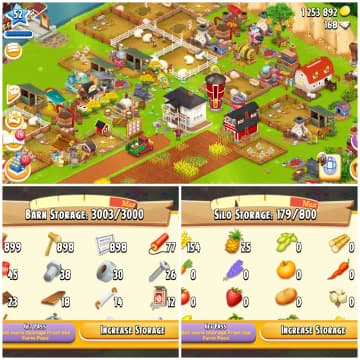 LEVEL 52 🧲 3000 BARN 🧲 800 SILO 🧲 FULLY FILLED LAND TOOLS 🧲 1.2M COINS 🧲 168 DIAMONDS 🧲 FULLY STACKED 🧲 FULL ACCESS 🧲 INSTANT DELIVERY - Global
