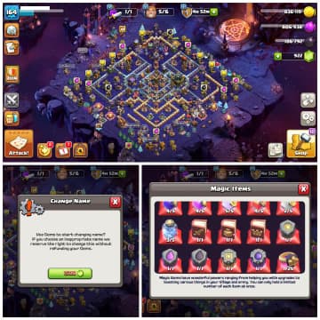 TH17 Beautiful Beast 🌹 Rare Cosmic Scenery 🌹 9 Epic Equipments 🌹 Strong Profile 🌹 1100 Plus CWL Medals 🌹 Fully Loaded Magic Items 🌹 - Global