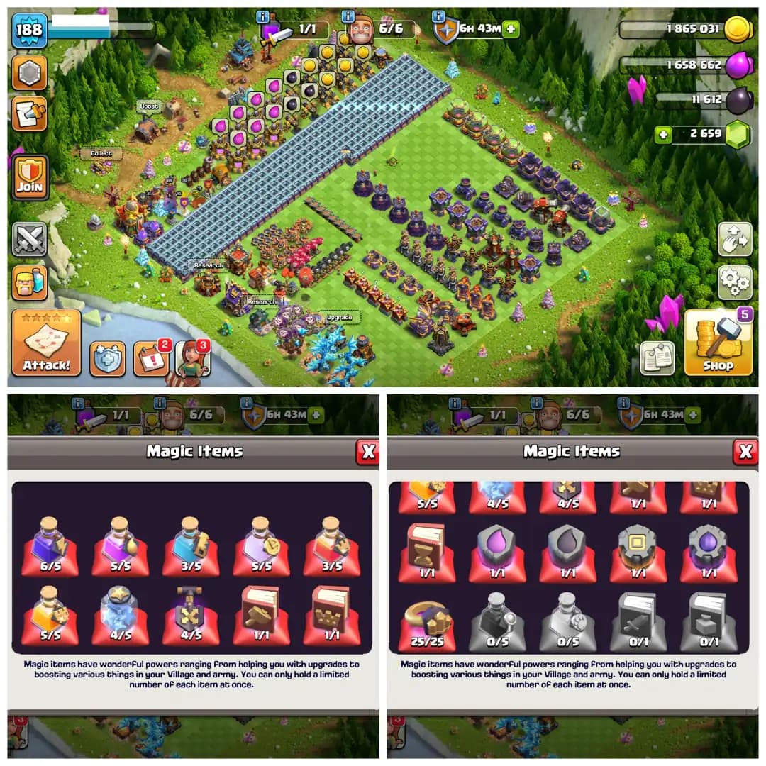 Full Max TH15 🔥 New TH16 Update 🔥 11 Epic Equipments 🔥 Lovely Levels 🔥 Max Builder Apprentice 🔥 Free Name Change 🔥 Fully Stacked Items 🔥