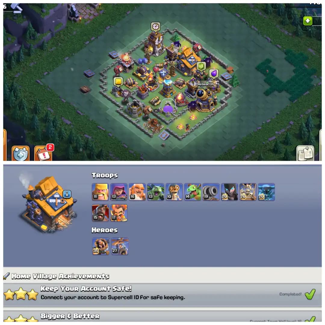 Full Max TH15 🔥 New TH16 Update 🔥 11 Epic Equipments 🔥 Lovely Levels 🔥 Max Builder Apprentice 🔥 Free Name Change 🔥 Fully Stacked Items 🔥