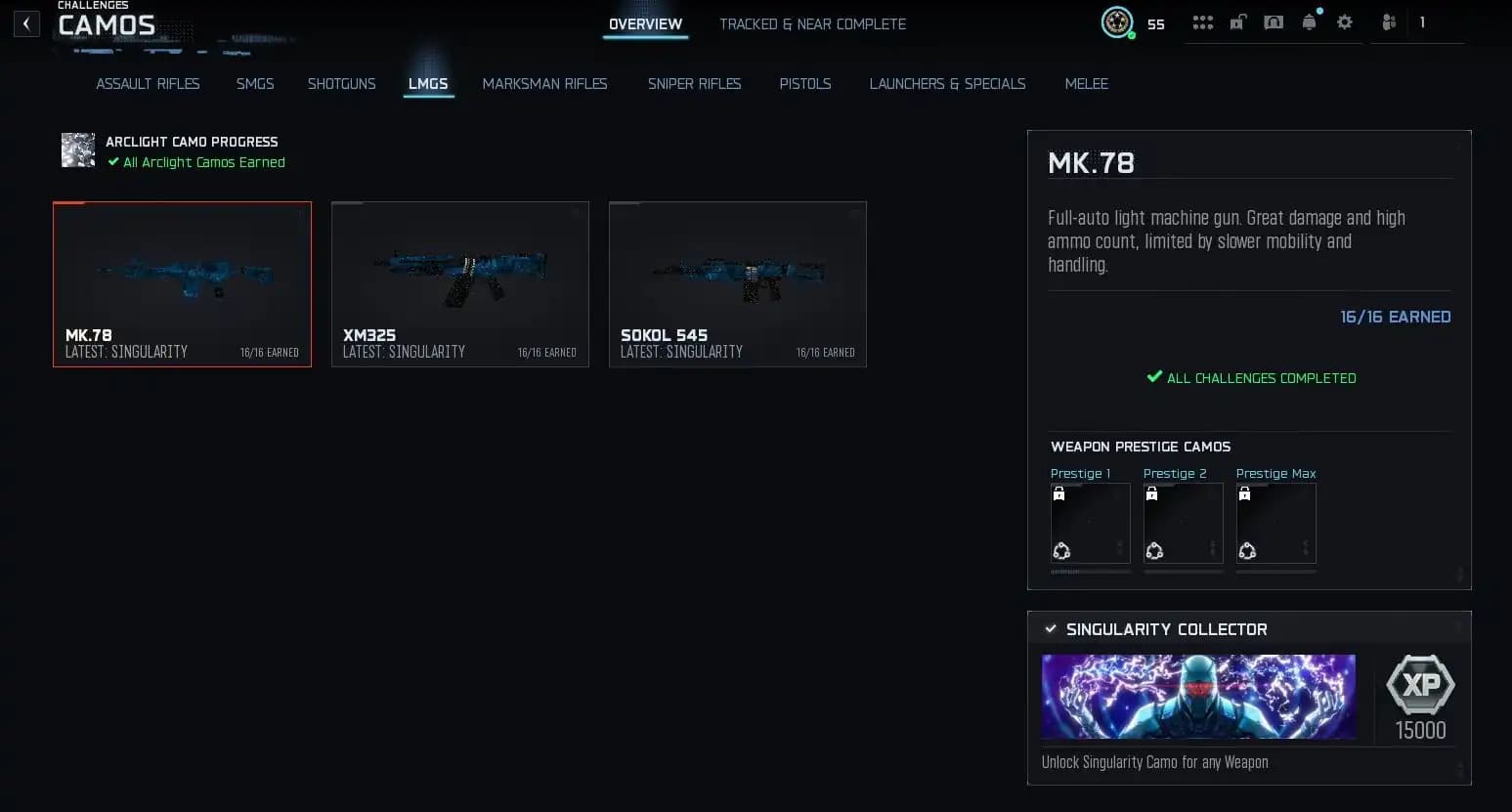Singularity Camo 🩷 BO7 Multiplayer Master Camo Unlocked 🩷 Level 55 🩷 Prestige 1 ready 🩷 All Platforms Linkable