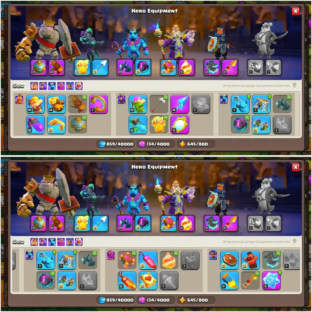 [NOTHING LEFT] TH14 FULL MAX | PAID SCENERY | 1300+ CWL MEDALS | HEROES: 85-85-60-60-30 | 10 EPIC AVL | XP-199 | 100% MAX | 9X SKIN | FULL ACCESS