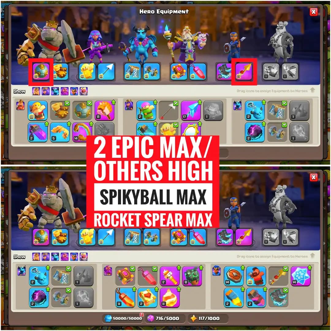 [100% MAX WALL & DFC] TH17 NEAR MAX | BEST DEAL [2 EPIC MAX] HEROES: 82-68-48-30 | NC YES | FULL ACCESS | 6B | XP-178 | JOSS EPIC & PROFILE
