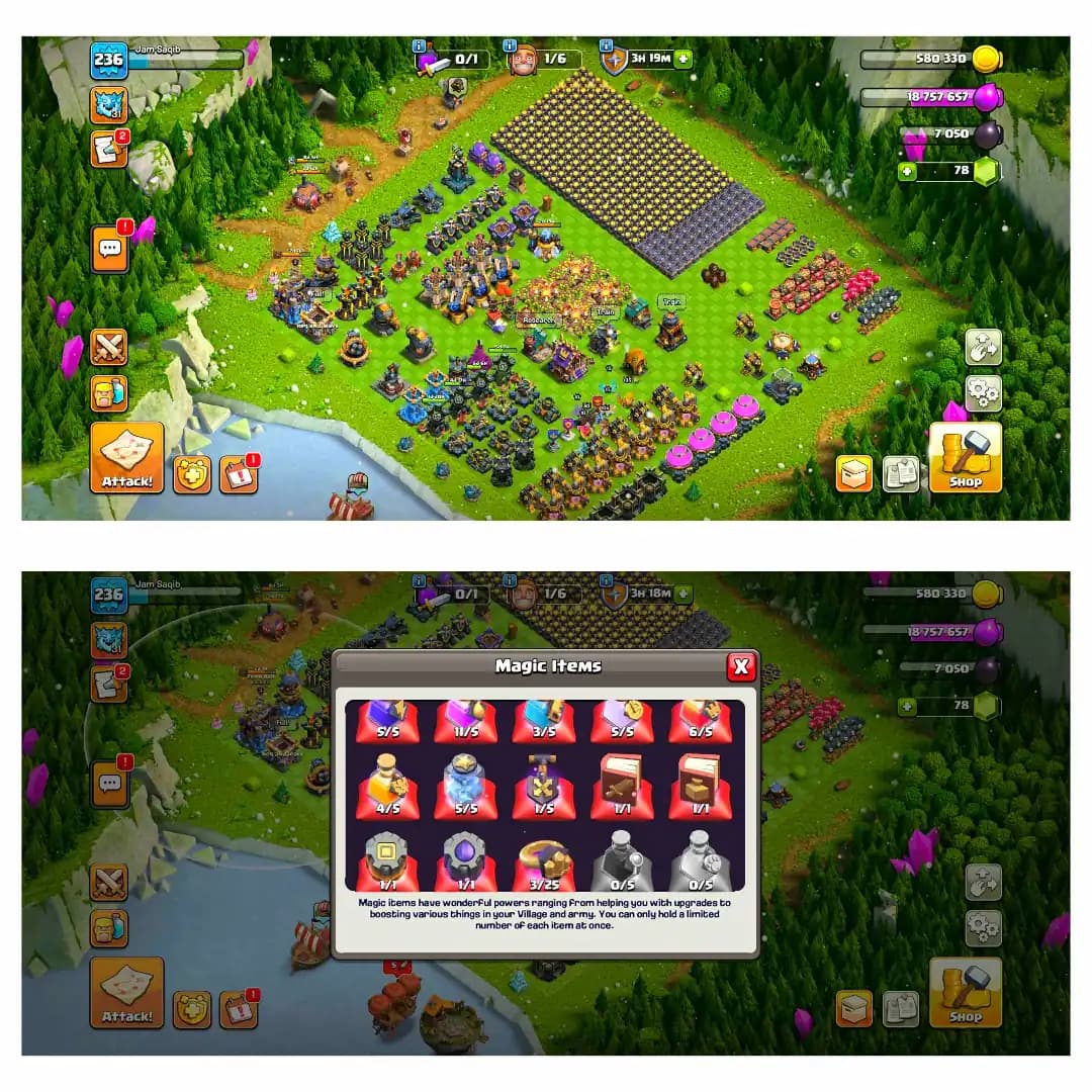 [Very Top Deal] Th18 Near Max ➺Hero:105-105-80-80-55 ➺Full Max Army ➺125 Walls Max ➺5 Epic Max ➺1856WS ➺Max BH10 | Full Access