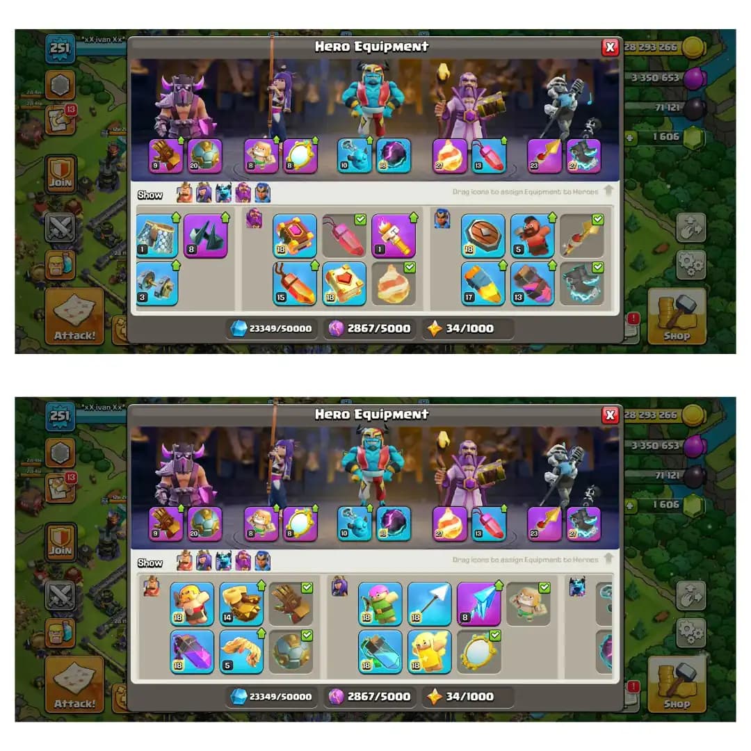 [Best Deal] Th18 Near Max ➺125 Walls Max ➺Hero:105-105-86-80-55 ➺All Epic Equipments ➺NC Yes ➺Max Army ➺Max Defence ➺Max BH10 | Full access