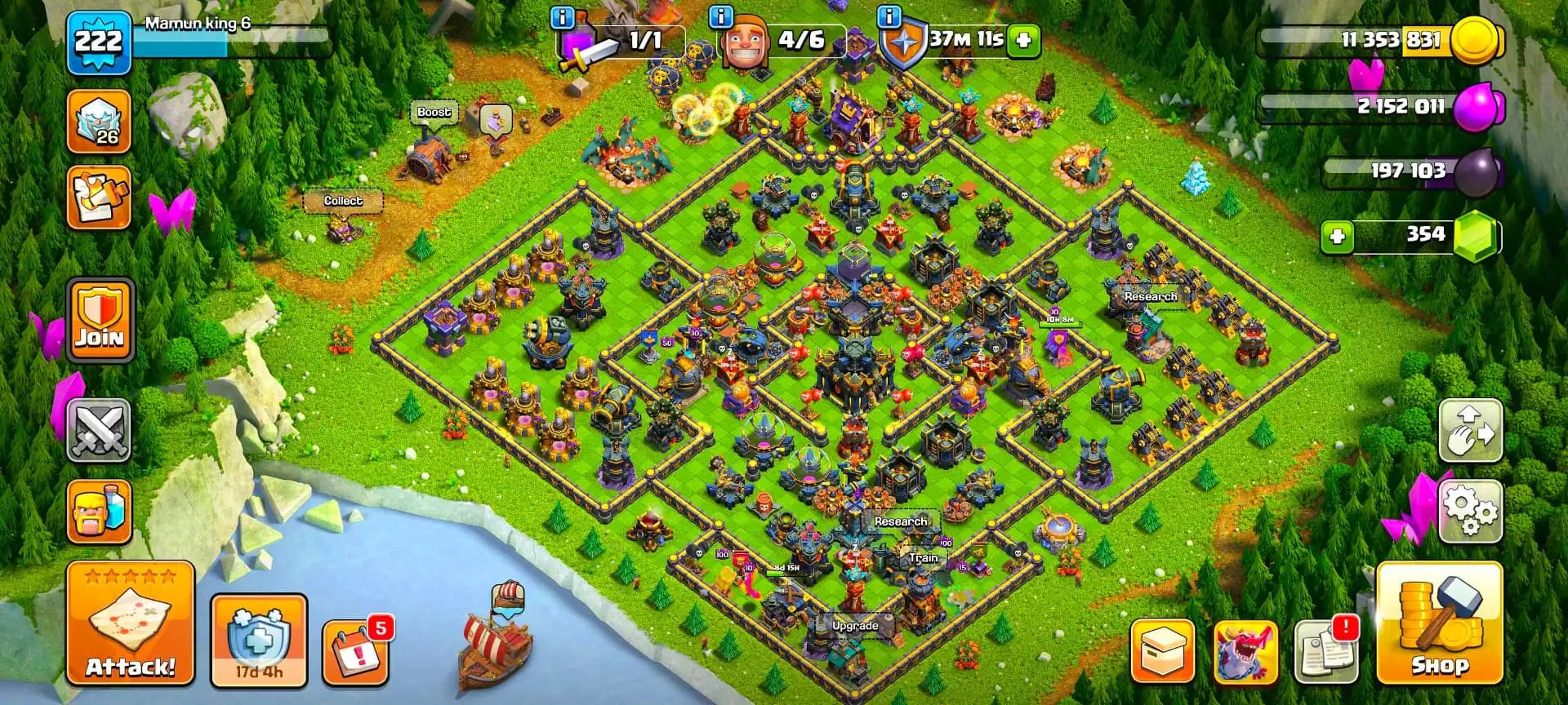 [TOP DEAL] TH17 NEAR MAX | 100% WALL & DFC MAX | SB-27/EB-27/GG-26 | HEROES: 91-100-61-63-45 | XP-222 | 2101 WS | NC-1K | FULL ACCESS