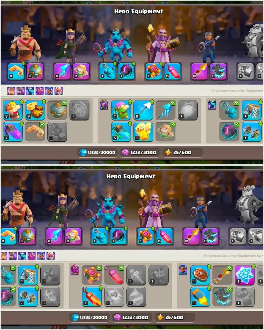 [BEST DEAL] TH16 NEAR MAX | NC 500 [EPIC 3X 18 LVL/2X 17 LVL] HEROES: 57-67-25-9-25 | PURPLE WALL | XP-119 | CWL MEDALS | GD TROOPS | FULL ACCESS