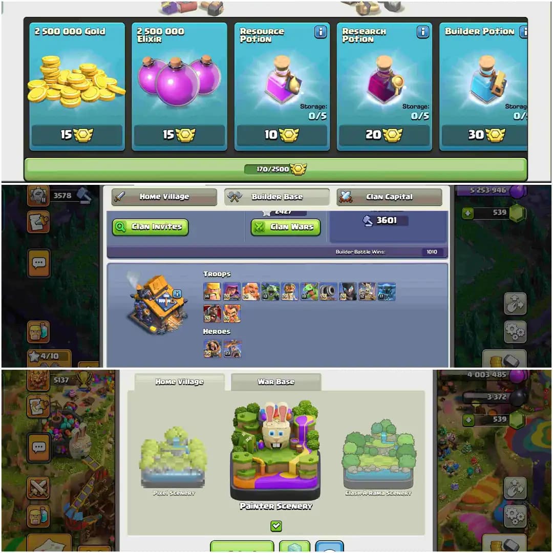 [Very Best Deal] Th18 Near Max | 7 Epic Max 5x 26 Lvl | Xp-262 | Heroes: 101-105-90-77-55 | Nc Yes | Max Pets | Max Type Wall | Full Access