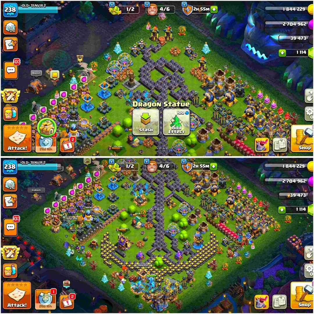 [World Best Deal] Th18 Almost Max | 6 Epic Max | 200 Wall Max | 5 Hero Max | Dragon Statue | Bh 10 | 2485 Ws | Max Pets | ‌Xp-238 | Nc Yes