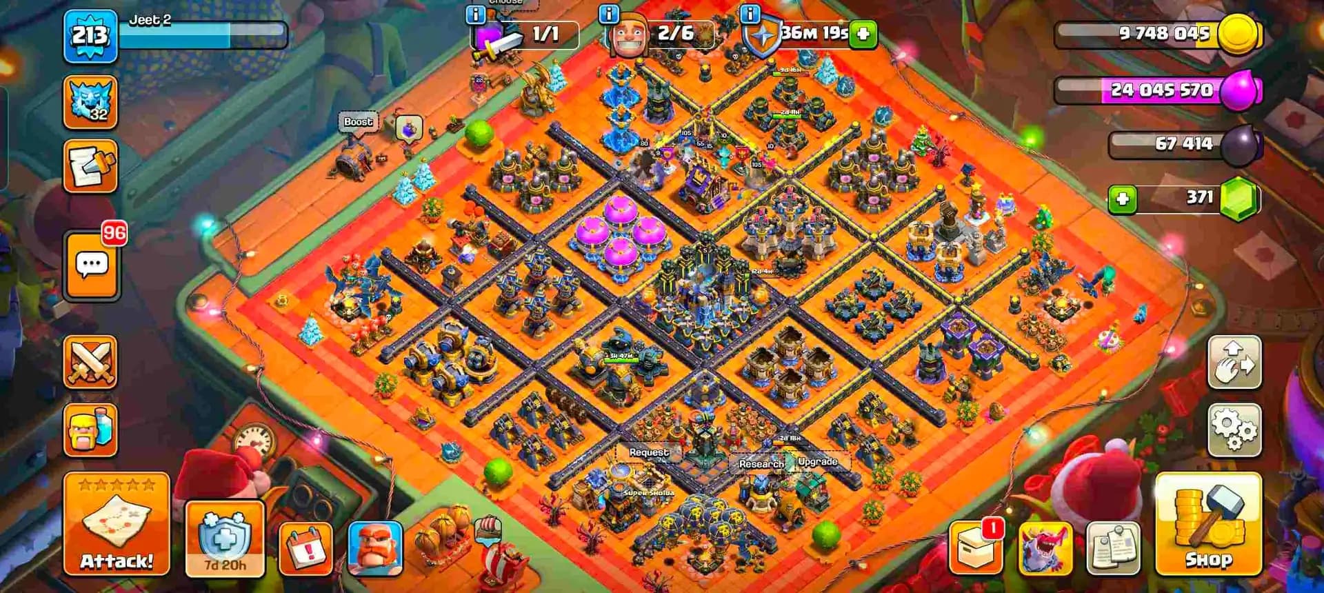 [Very Best Deal] Th18 Near Max | Toy Scenery | 7 Epic Max | Wall Max | 5 Hero Max | Xp-213 | Nc Free | Full Access | Gd Troops | 1793 Ws