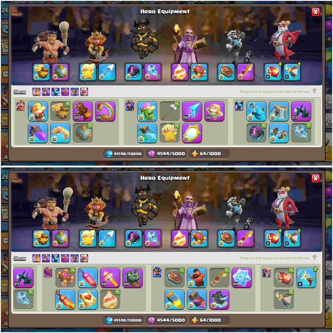 [Profile 100% Max] Th18 Fully Max | Best Deal | 4500 Ws | 5 Heroes Max | 6 Epic Max | B.B 100% Max | Xp-261 | 100% Max Wall | Full Access | BH Max