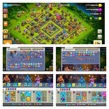 [Best Offer] Th18 Max type | Heros 105 105 91 80 55 | Wall Max | Epic Max | War star 3566 | Nice profile | Xp 245 | 2000 Gems | Full access - Global