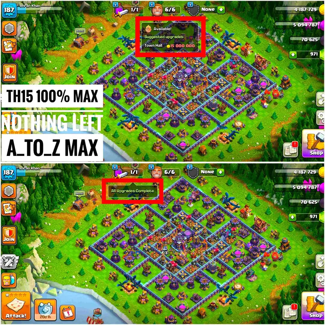 [NC FREE] TH15 FULL MAX | NOTHING LEFT | 100% MAX | HEROES: 90-90-70-65-40-10 | 6 BUILDER | EVERYTHING MAX OUT | MAX EPIC | FULL ACCESS | HERO SKIN
