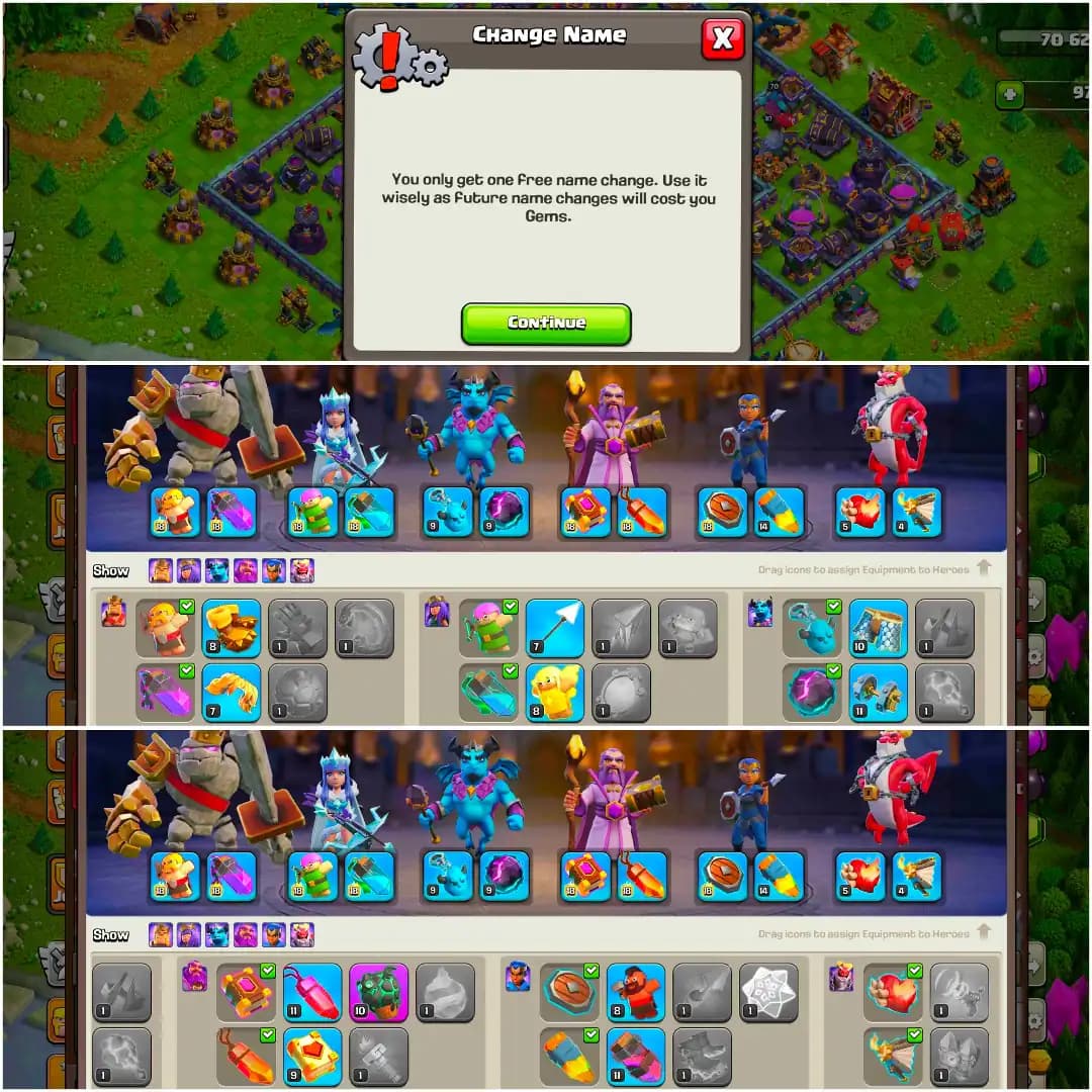[NC FREE] TH15 FULL MAX | NOTHING LEFT | 100% MAX | HEROES: 90-90-70-65-40-10 | 6 BUILDER | EVERYTHING MAX OUT | MAX EPIC | FULL ACCESS | HERO SKIN