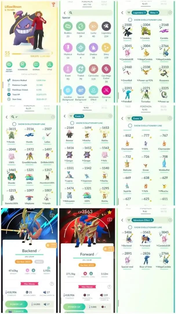 R262 | Level55 | 224 Legendary | 159 Shiny | 17 Shiny Legend | Shiny XL Sword Zacian Tradable | Special BG XS Sword Zacian | Special BG Shield Zamaz
