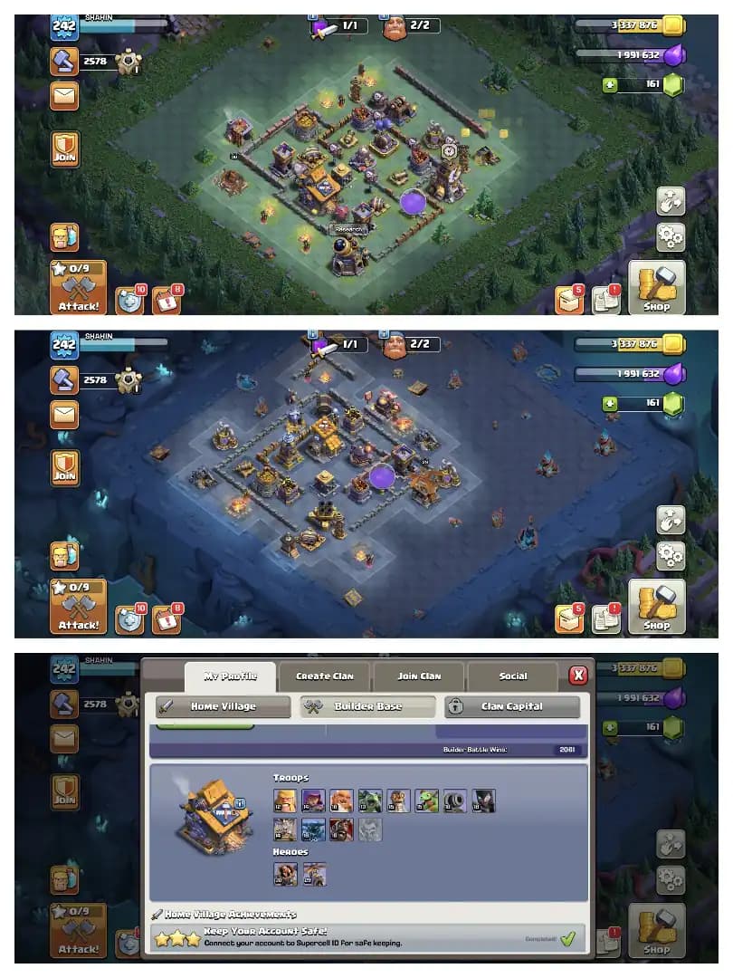 HEROS 100-100-75-75-50 🔥 TH 17 MAX ACCOUNT ✔️ HIGH EPIC EQUIPMENT 🔥 MAX DEF ✔️ HIGH LAB+WALL ⚡ EVERY SIDE HIGH 🔥 BEST OFFER