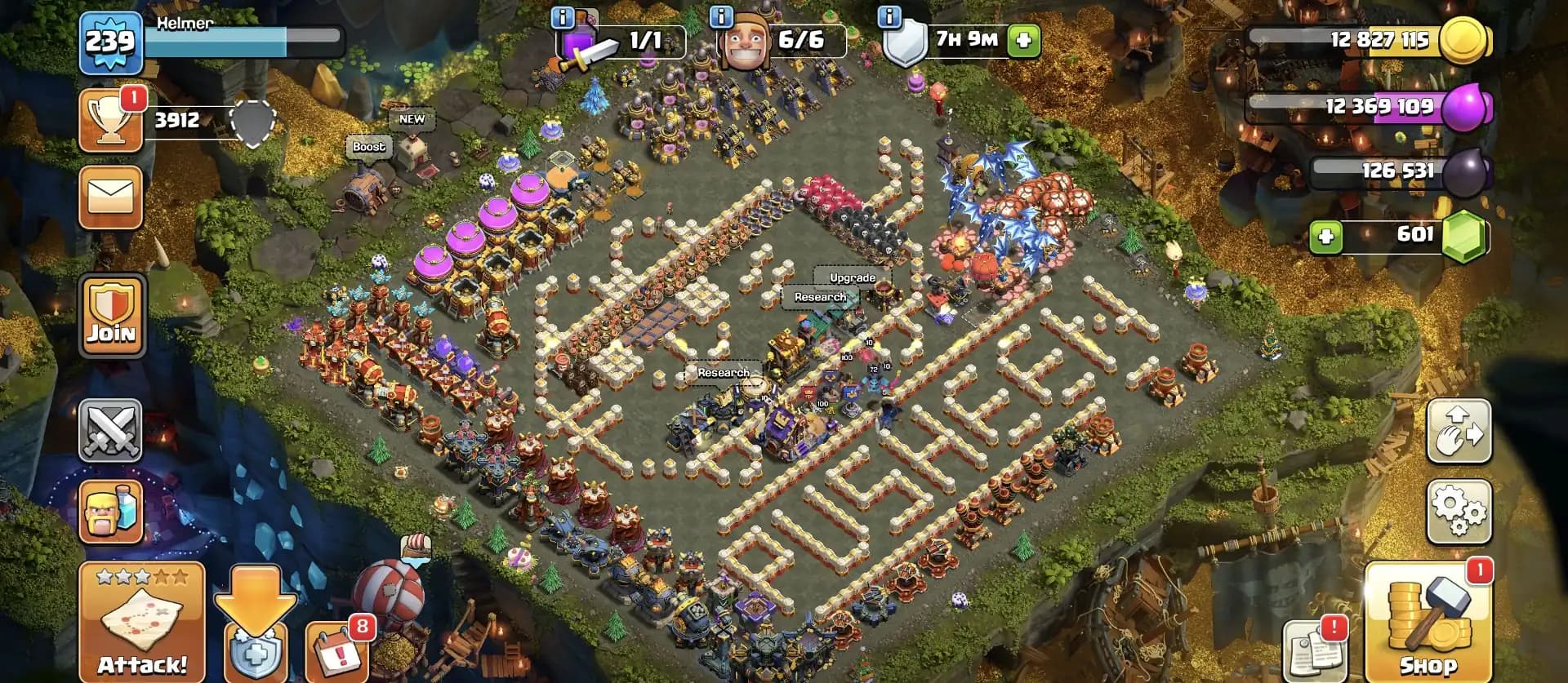 HEROS 100-100-72-75-50 🔥 TH 17 MAX ACCOUNT 🔥 HIGH EPIC EQUIPMENT ✔️ SCENERY AVAILABLE ⚡ HERO SKIN ✔️ ALL SIDE HIGH LEVEL 🔥 PERFECT DEAL