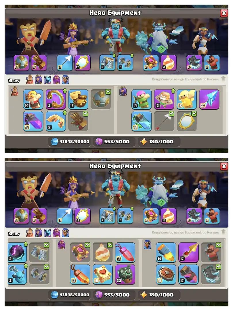 5 HEROS MAX 🚀 5 EPIC MAX 🔥 TH 17 MAX ACCOUNT ✔️ WALL+DEF MAX 🚀 HUGE COLLECTION ✔️ HERO SKIN 🔥 SUPER ACCOUNT 🚀 BEST OFFER